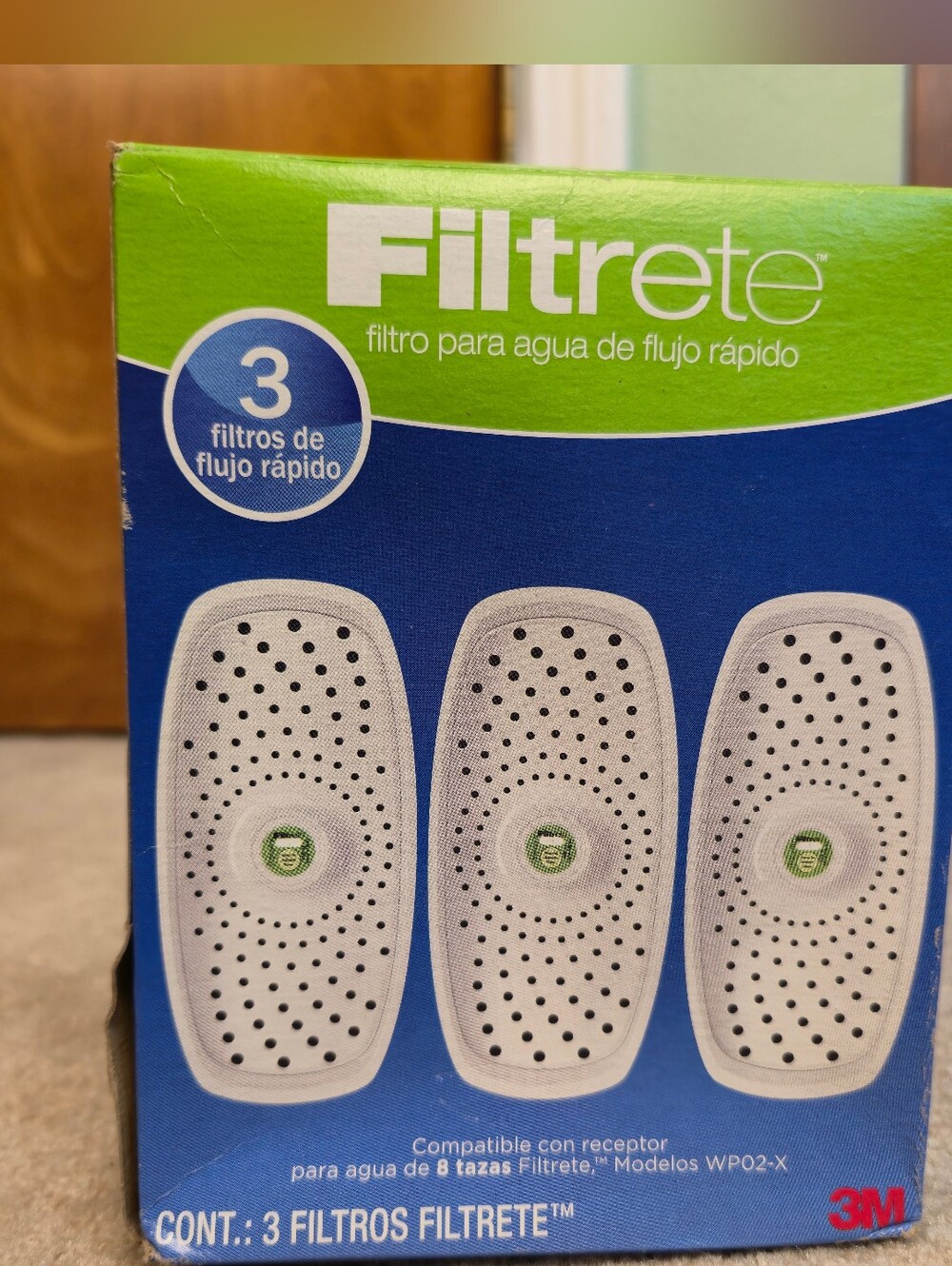 New Filtrete/3M Fast Flow Water Filtrete Filter for 8-Cup Pitcher WP02-X 3 Pack
